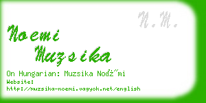 noemi muzsika business card